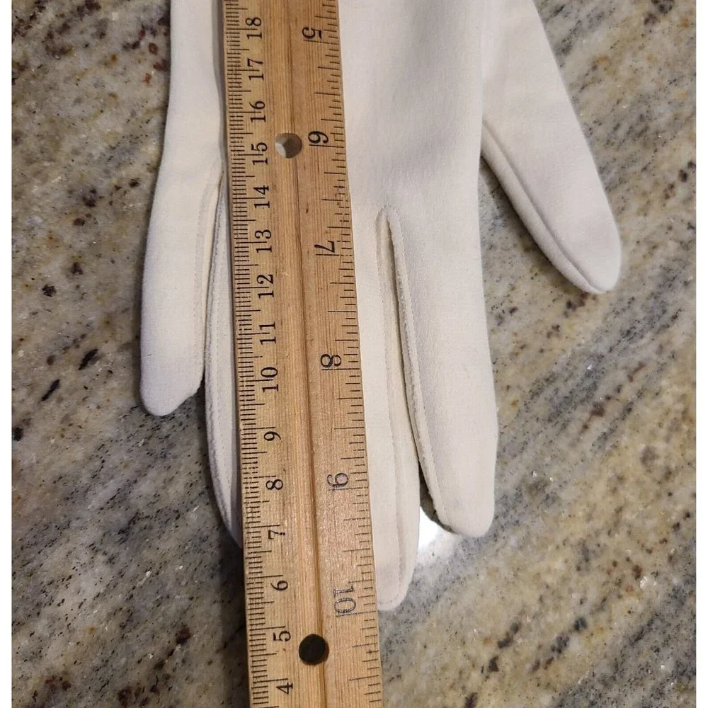 Vintage Size M 7 Ivory Stretch Fleece Lined 10